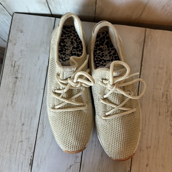 Urban Sport Beige Knit Casual Sneakers Breathable Mesh Lace-Up Comfort Size 6 - Picture 7 of 9